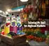 Tailoring Mr Basil for regional markets - colorful basil seed drink bottles in traditional marketplace setting