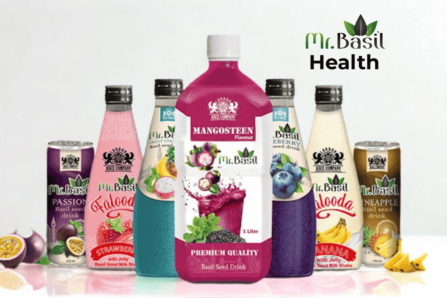 Mr Basil's unique appeal for health-conscious consumers - diverse Falooda and basil seed drink flavors