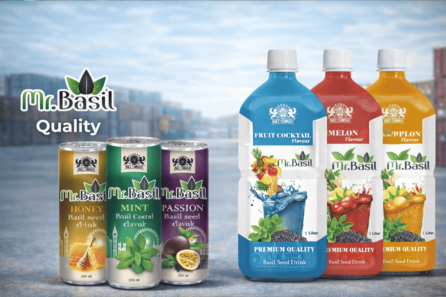 Mr Basil quality certifications and distributor partner support - premium basil seed drinks with international standards